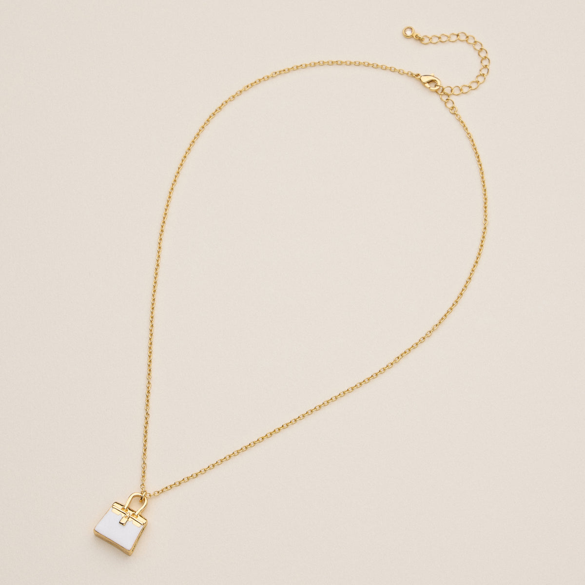 Mini Purse Pendant Necklace - 18K Gold