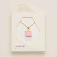 Mini Purse Pendant Necklace - 18K Gold