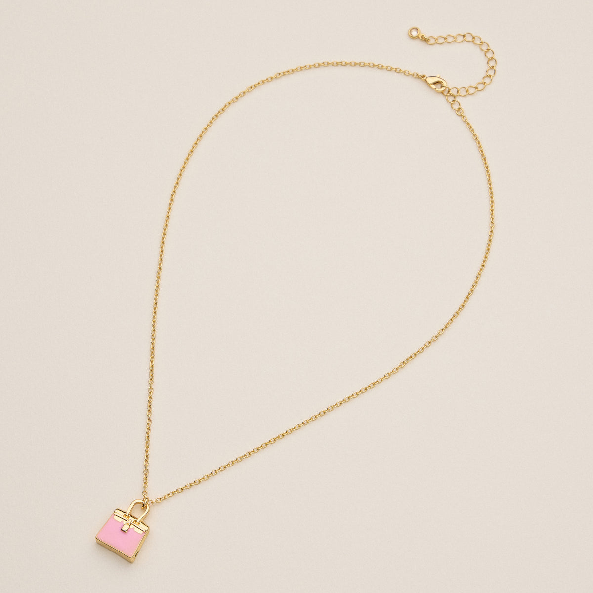 Mini Purse Pendant Necklace - 18K Gold