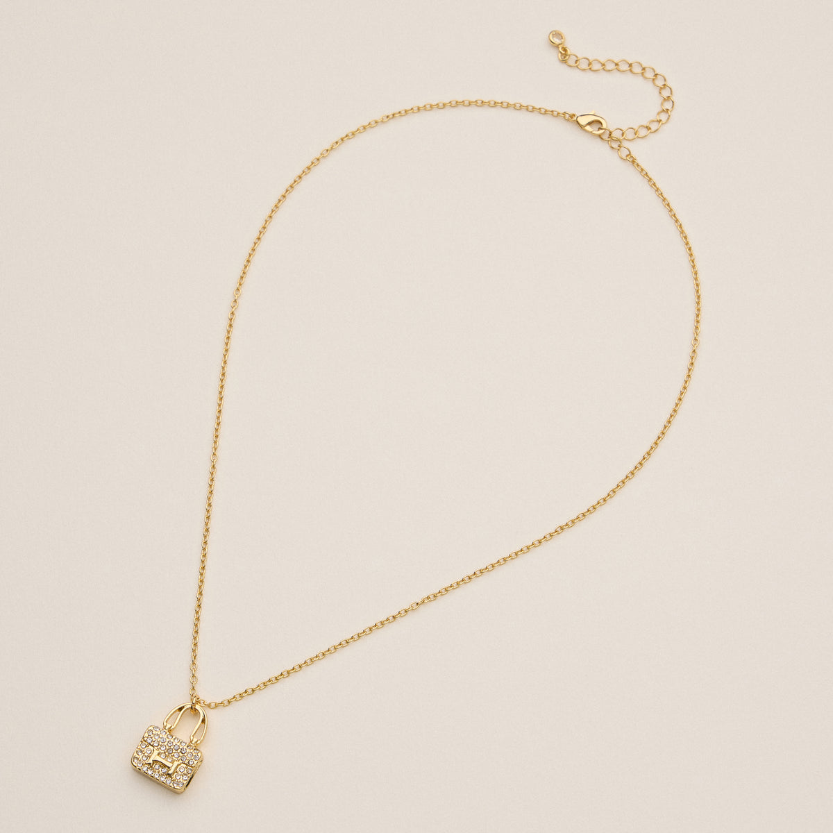 Gold Mini Purse Pendant Necklace - 18K Gold Plated