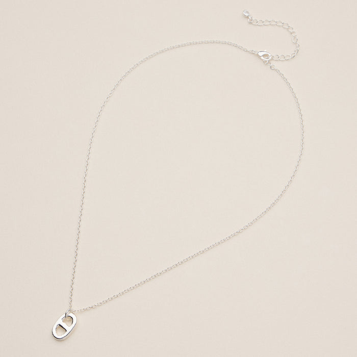 Gold Plated Tab Necklace - 18K