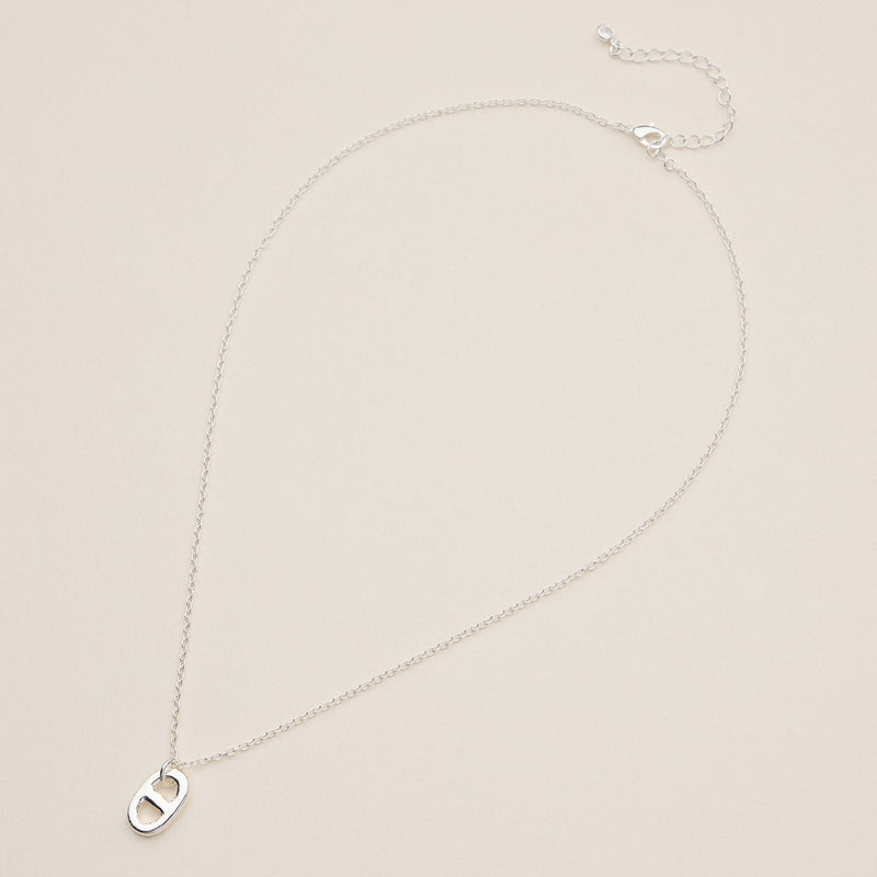 Gold Plated Tab Necklace - 18K