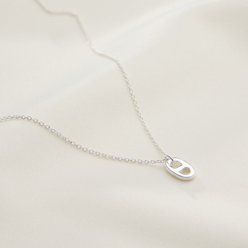Gold Plated Tab Necklace - 18K