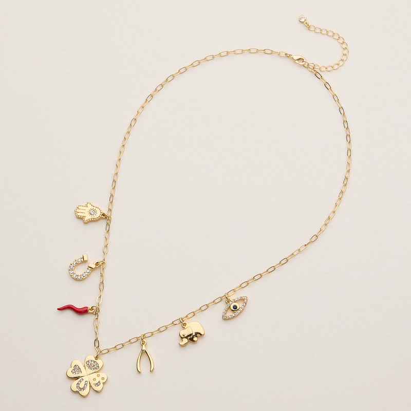 Lucky Charm Necklace - 18K Gold Dipped