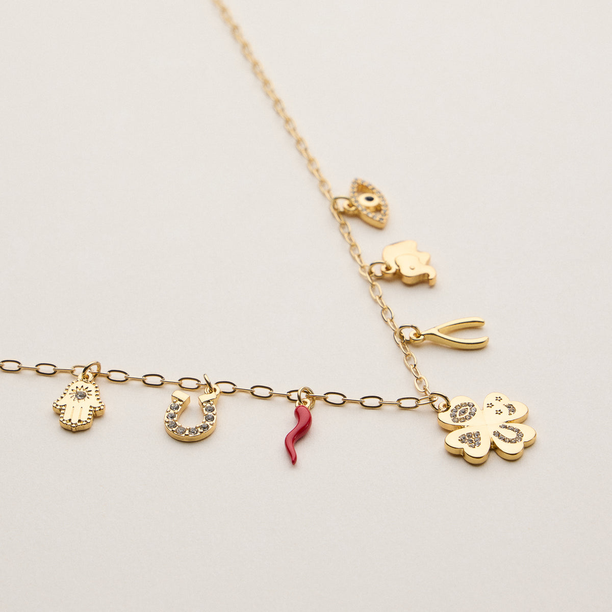 Lucky Charm Necklace - 18K Gold Dipped