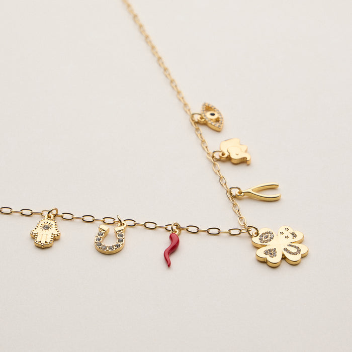 Lucky Charm Necklace - 18K Gold Dipped