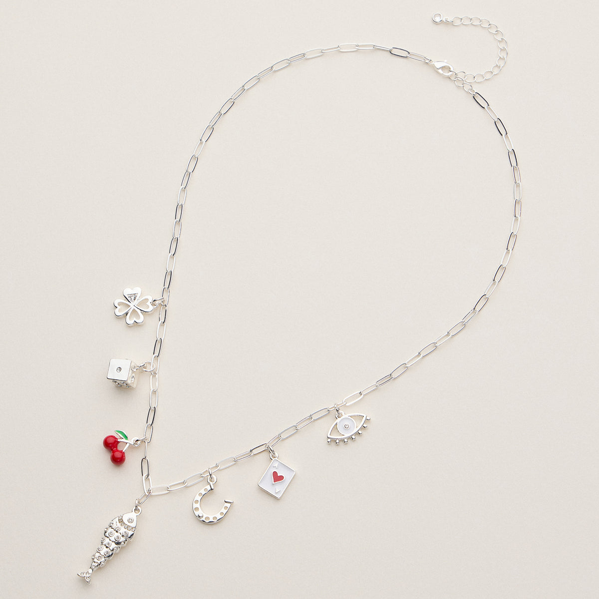 Cute and Lucky Symbols Necklace - 18K Gold Plated