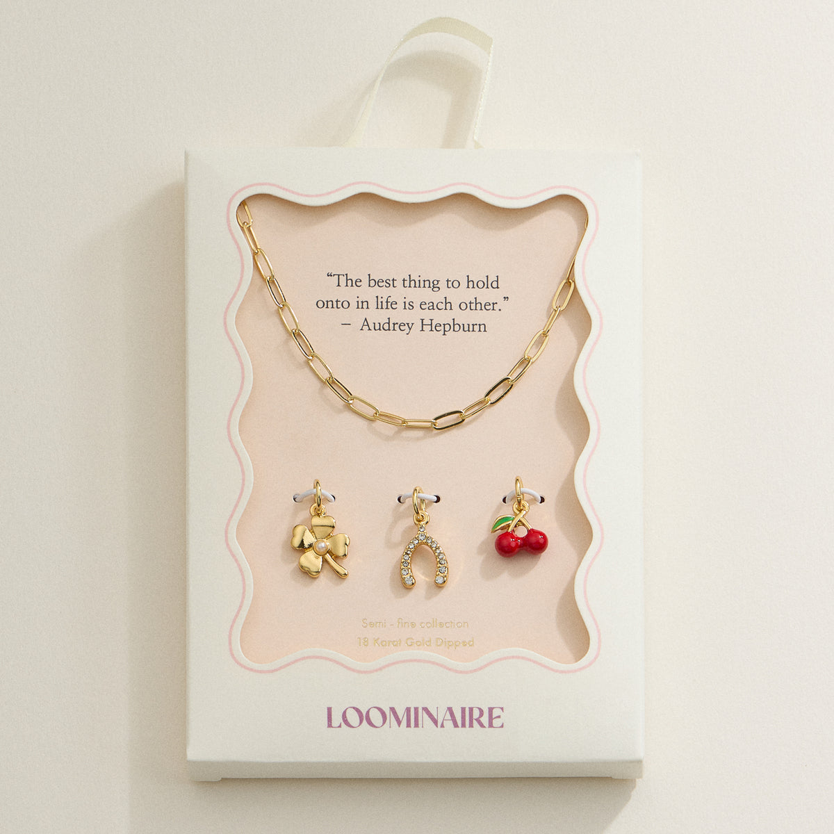 Lucky Charm Trio Necklace - 18K Gold