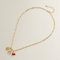 Lucky Charm Trio Necklace - 18K Gold