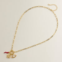 Protect and Prosper Charm Necklace - 18K Gold Dip