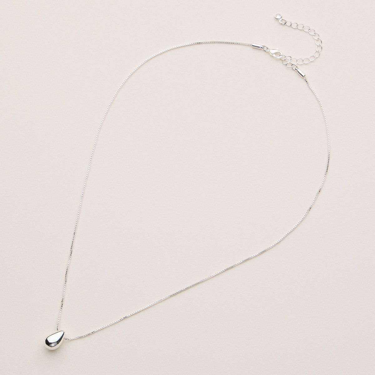 3D Teardrop Necklace - 18K Gold Dipped