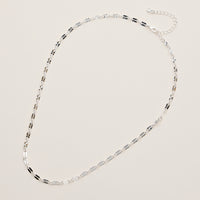 Textured Link Adjustable Chain Necklace - 18K Gold Dip