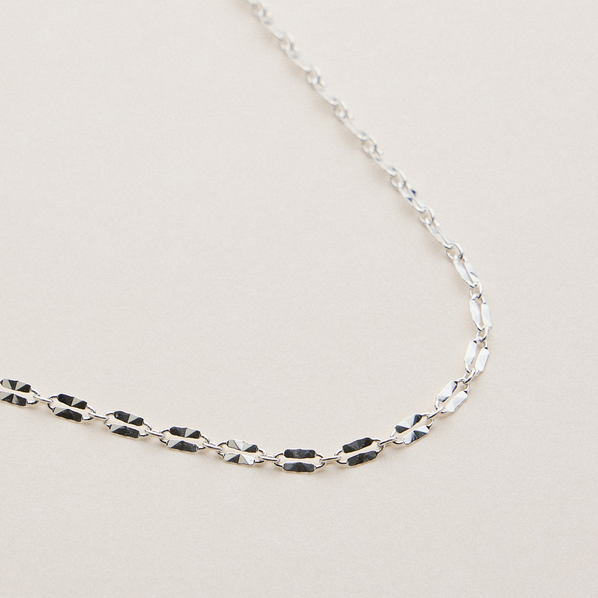 Textured Link Adjustable Chain Necklace - 18K Gold Dip