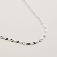 Textured Link Adjustable Chain Necklace - 18K Gold Dip