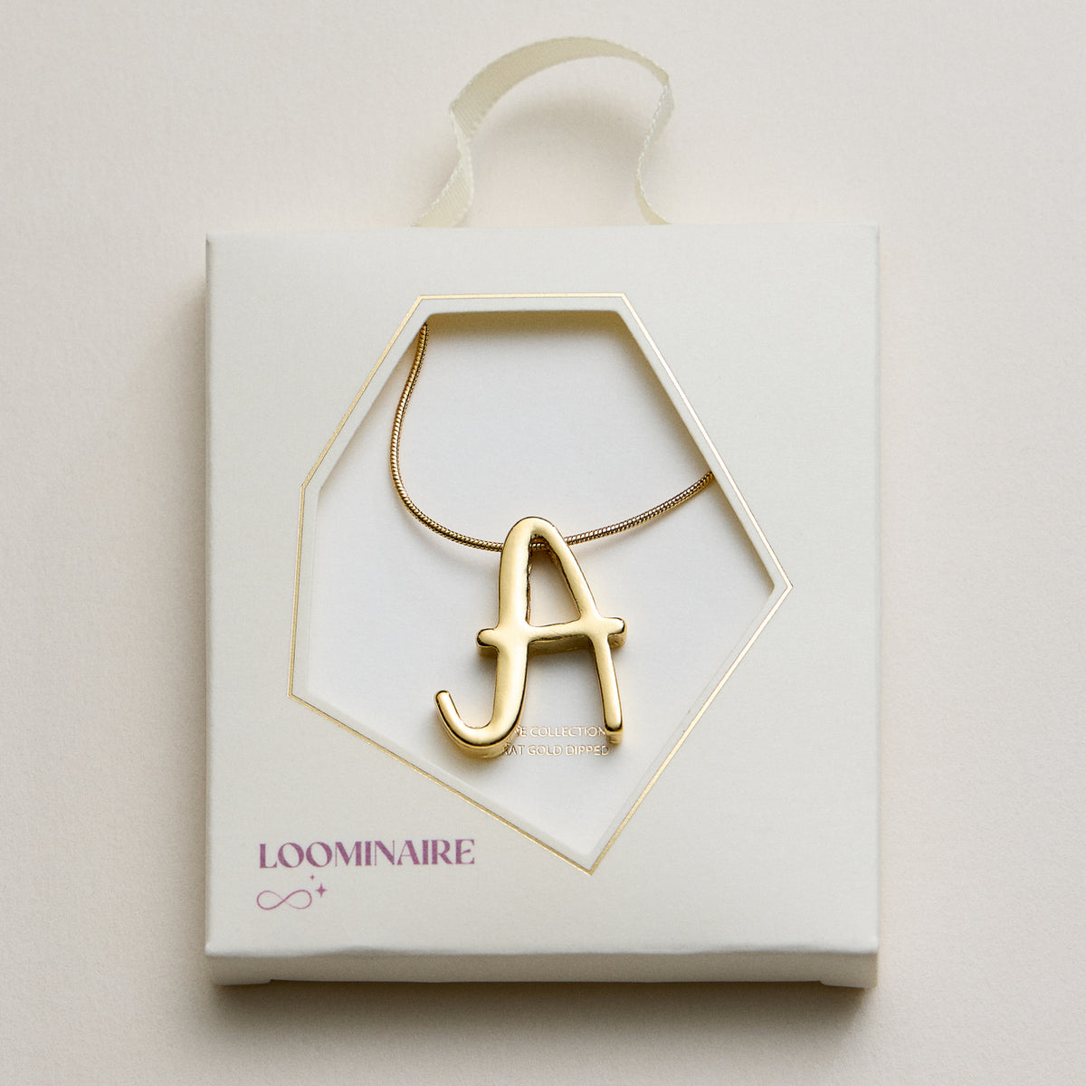 Personalized Initial Letter Pendant Gold Dipped Necklace – Gold & Silver Alphabet Charm Jewelry