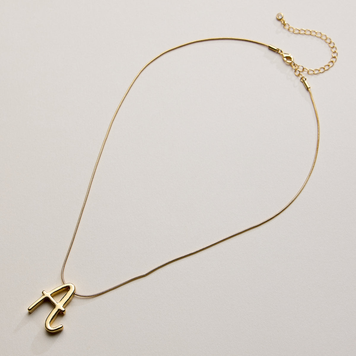 Personalized Initial Letter Pendant Gold Dipped Necklace – Gold & Silver Alphabet Charm Jewelry