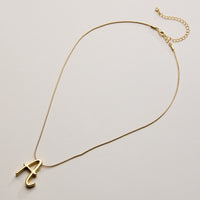 Personalized Initial Letter Pendant Gold Dipped Necklace – Gold & Silver Alphabet Charm Jewelry