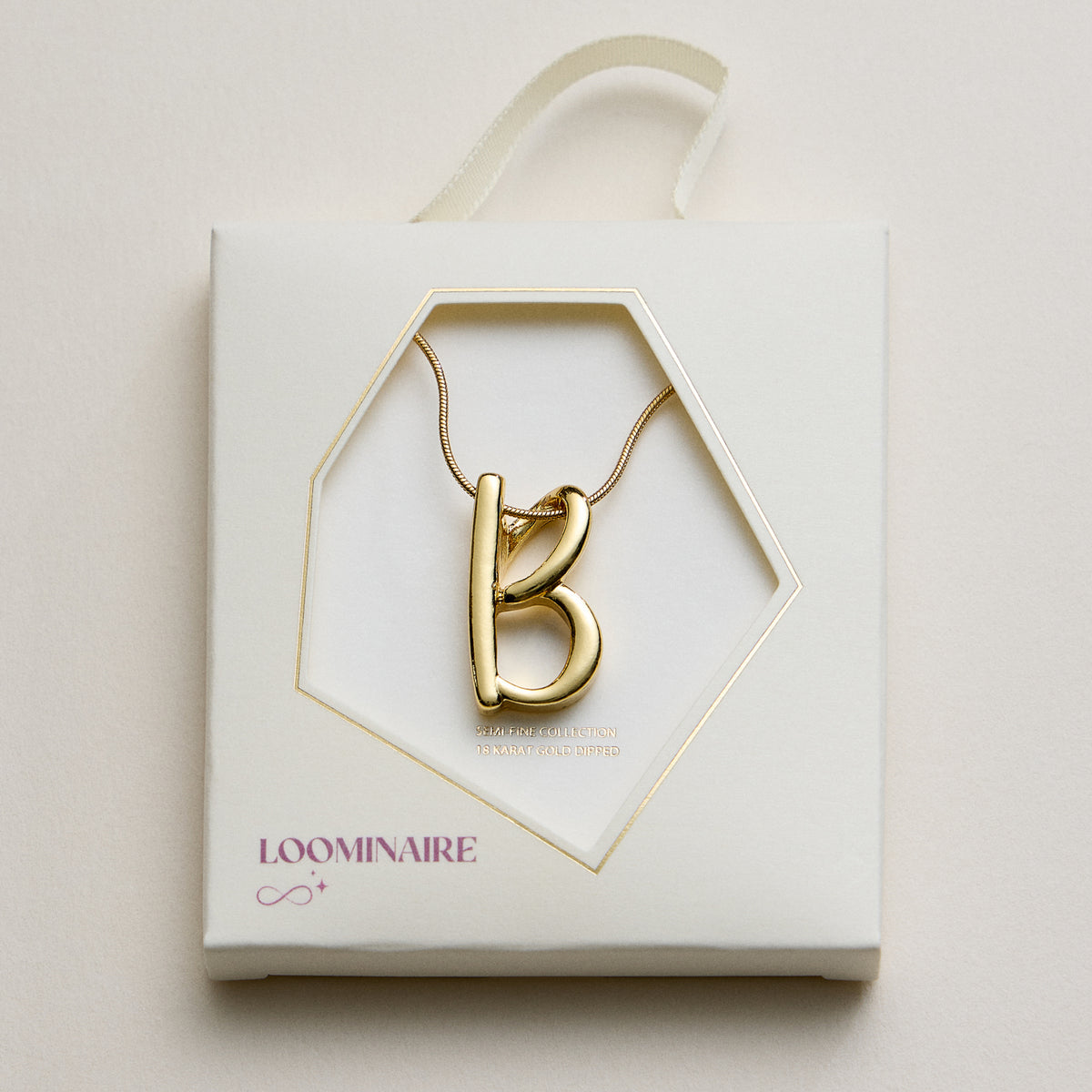 Personalized Initial Letter Pendant Gold Dipped Necklace – Gold & Silver Alphabet Charm Jewelry