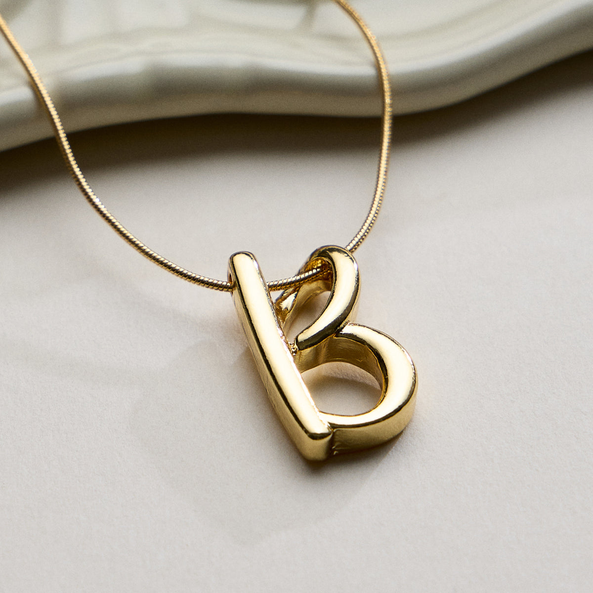 Personalized Initial Letter Pendant Gold Dipped Necklace – Gold & Silver Alphabet Charm Jewelry