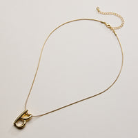 Personalized Initial Letter Pendant Gold Dipped Necklace – Gold & Silver Alphabet Charm Jewelry