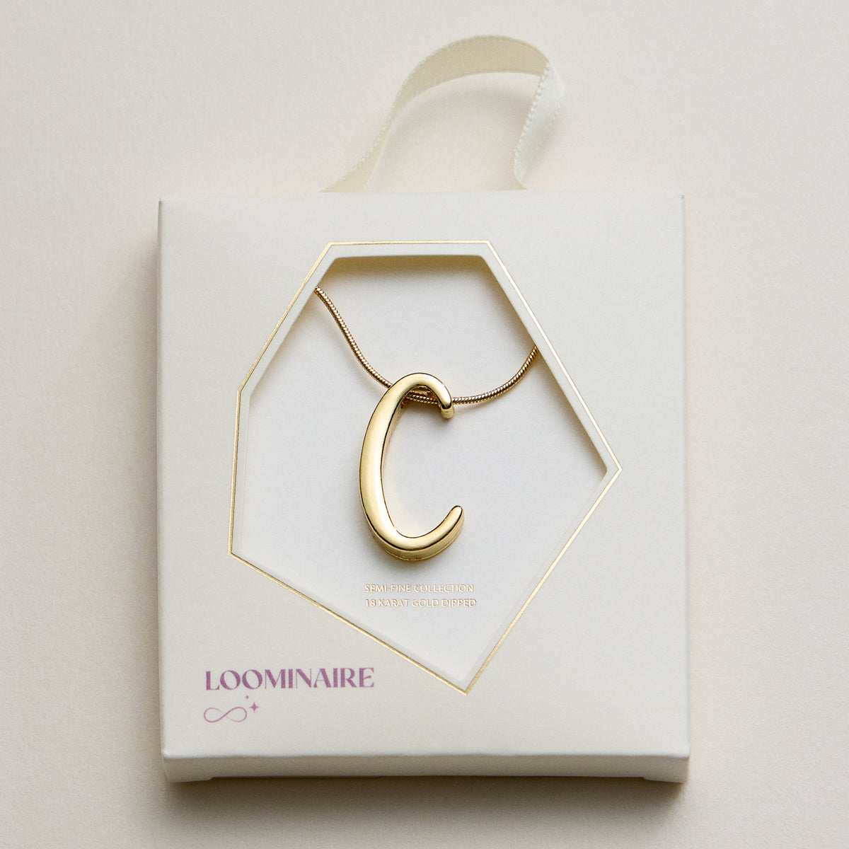 Personalized Initial Letter Pendant Gold Dipped Necklace – Gold & Silver Alphabet Charm Jewelry