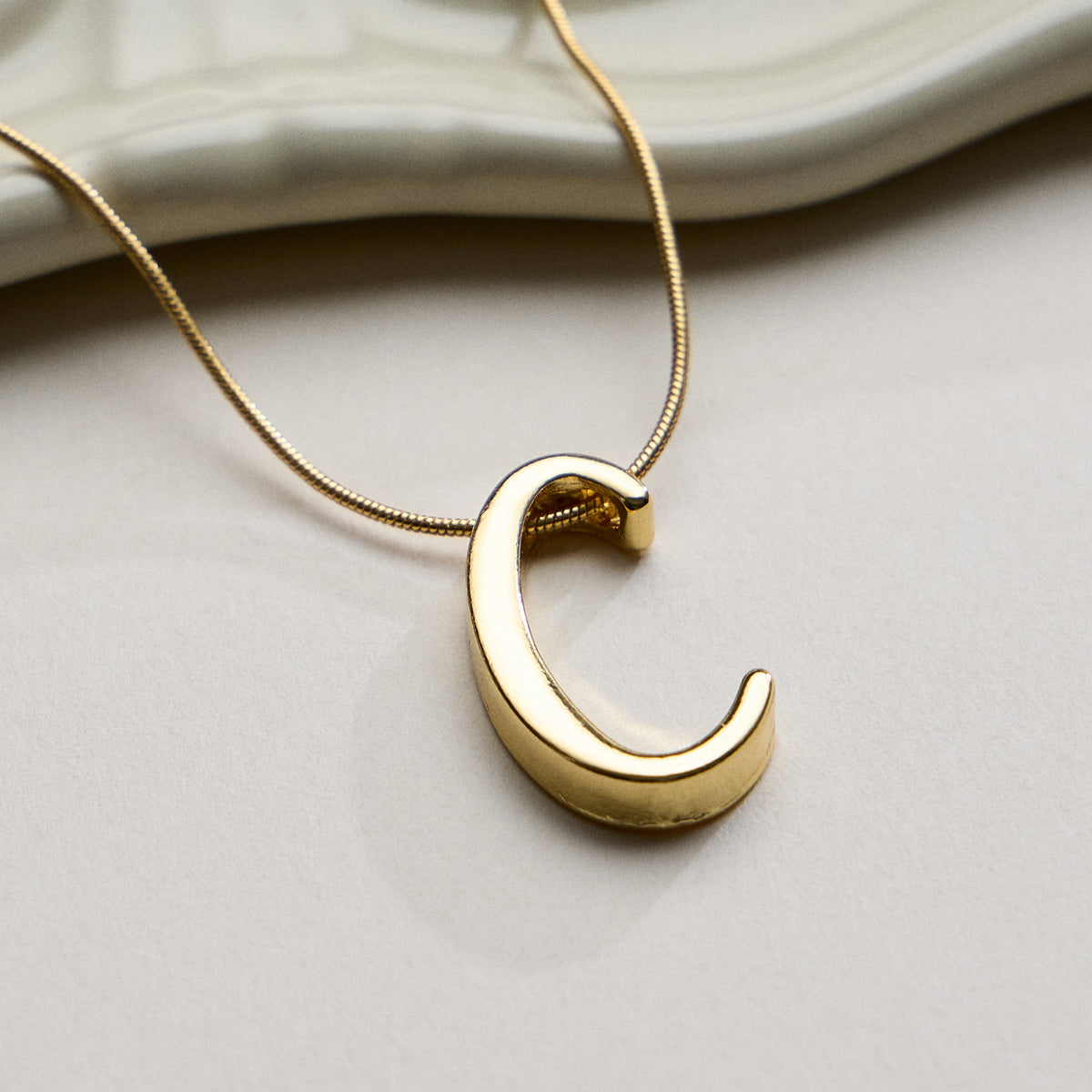 Personalized Initial Letter Pendant Gold Dipped Necklace – Gold & Silver Alphabet Charm Jewelry