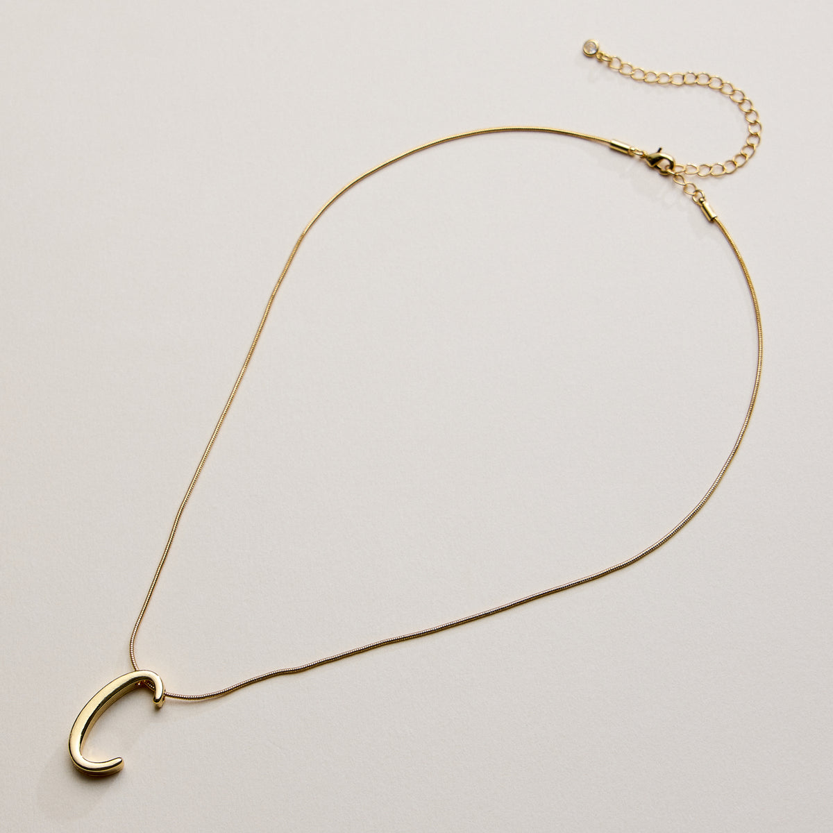 Personalized Initial Letter Pendant Gold Dipped Necklace – Gold & Silver Alphabet Charm Jewelry