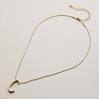 Personalized Initial Letter Pendant Gold Dipped Necklace – Gold & Silver Alphabet Charm Jewelry