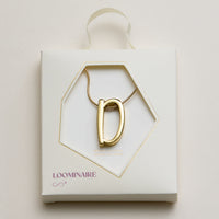 Personalized Initial Letter Pendant Gold Dipped Necklace – Gold & Silver Alphabet Charm Jewelry