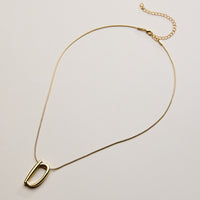 Personalized Initial Letter Pendant Gold Dipped Necklace – Gold & Silver Alphabet Charm Jewelry