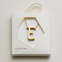 Personalized Initial Letter Pendant Gold Dipped Necklace – Gold & Silver Alphabet Charm Jewelry