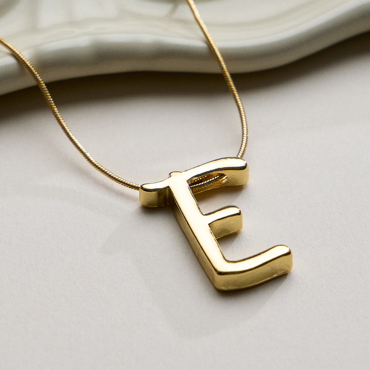 Personalized Initial Letter Pendant Gold Dipped Necklace – Gold & Silver Alphabet Charm Jewelry