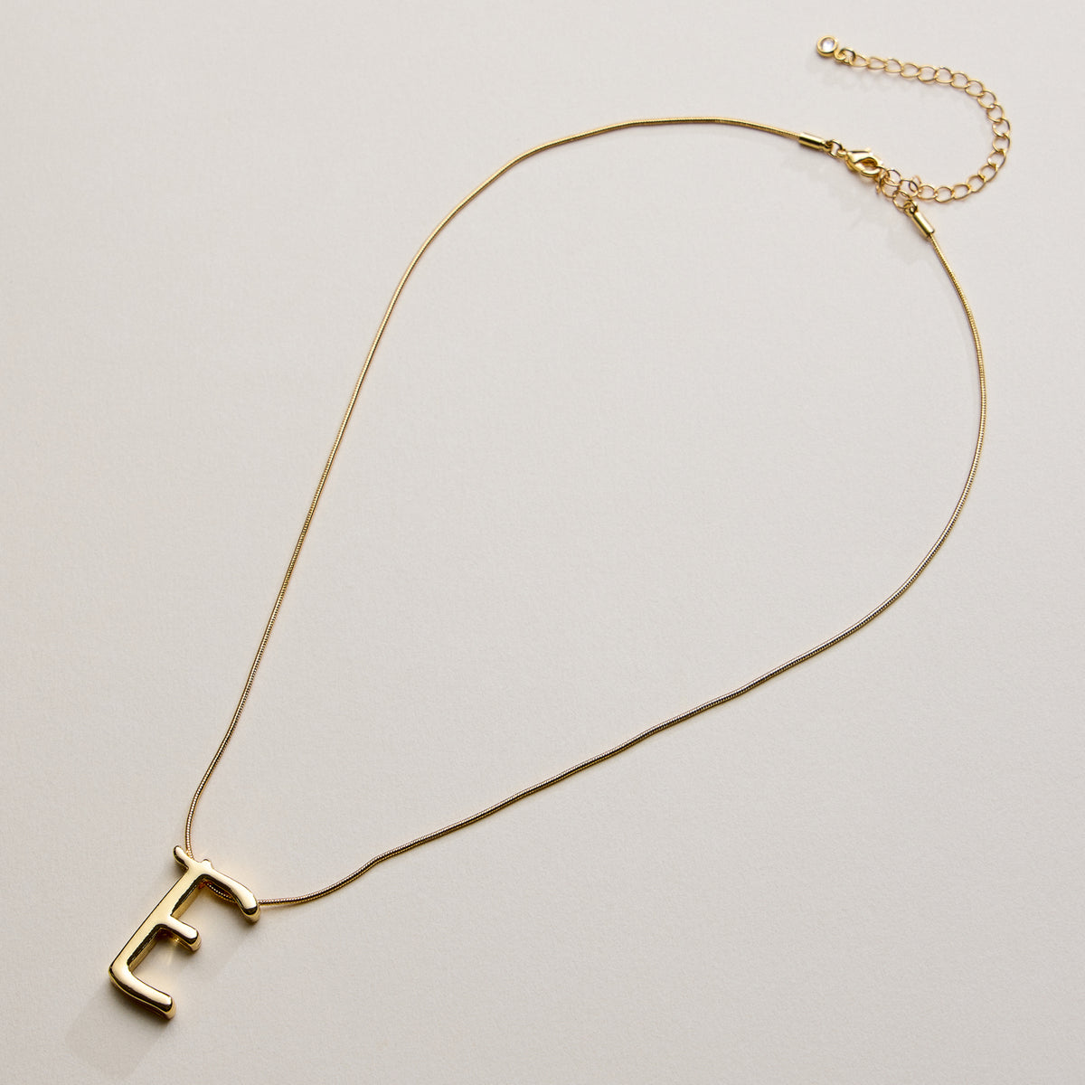 Personalized Initial Letter Pendant Gold Dipped Necklace – Gold & Silver Alphabet Charm Jewelry