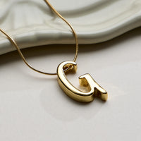 Personalized Initial Letter Pendant Gold Dipped Necklace – Gold & Silver Alphabet Charm Jewelry