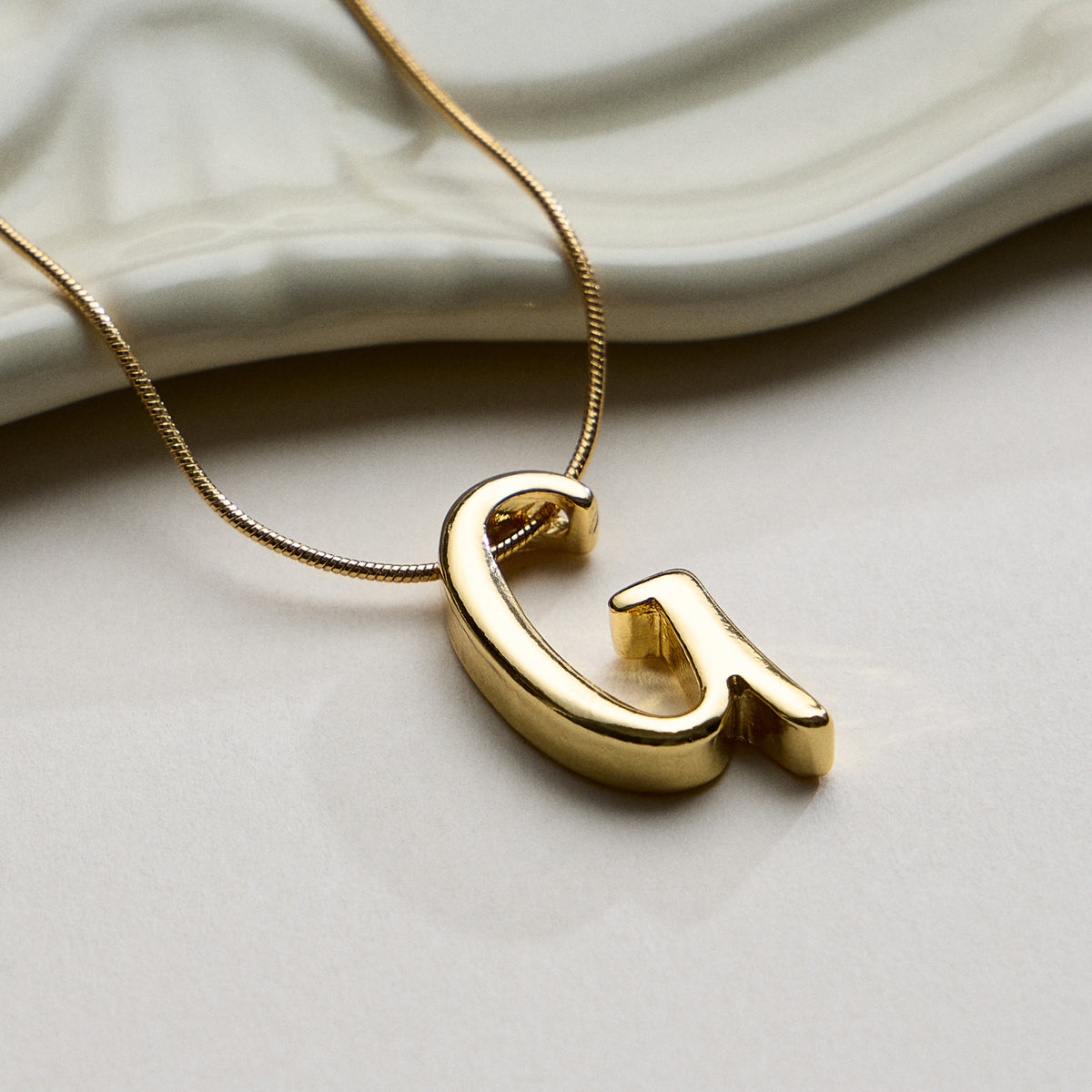 Personalized Initial Letter Pendant Gold Dipped Necklace – Gold & Silver Alphabet Charm Jewelry