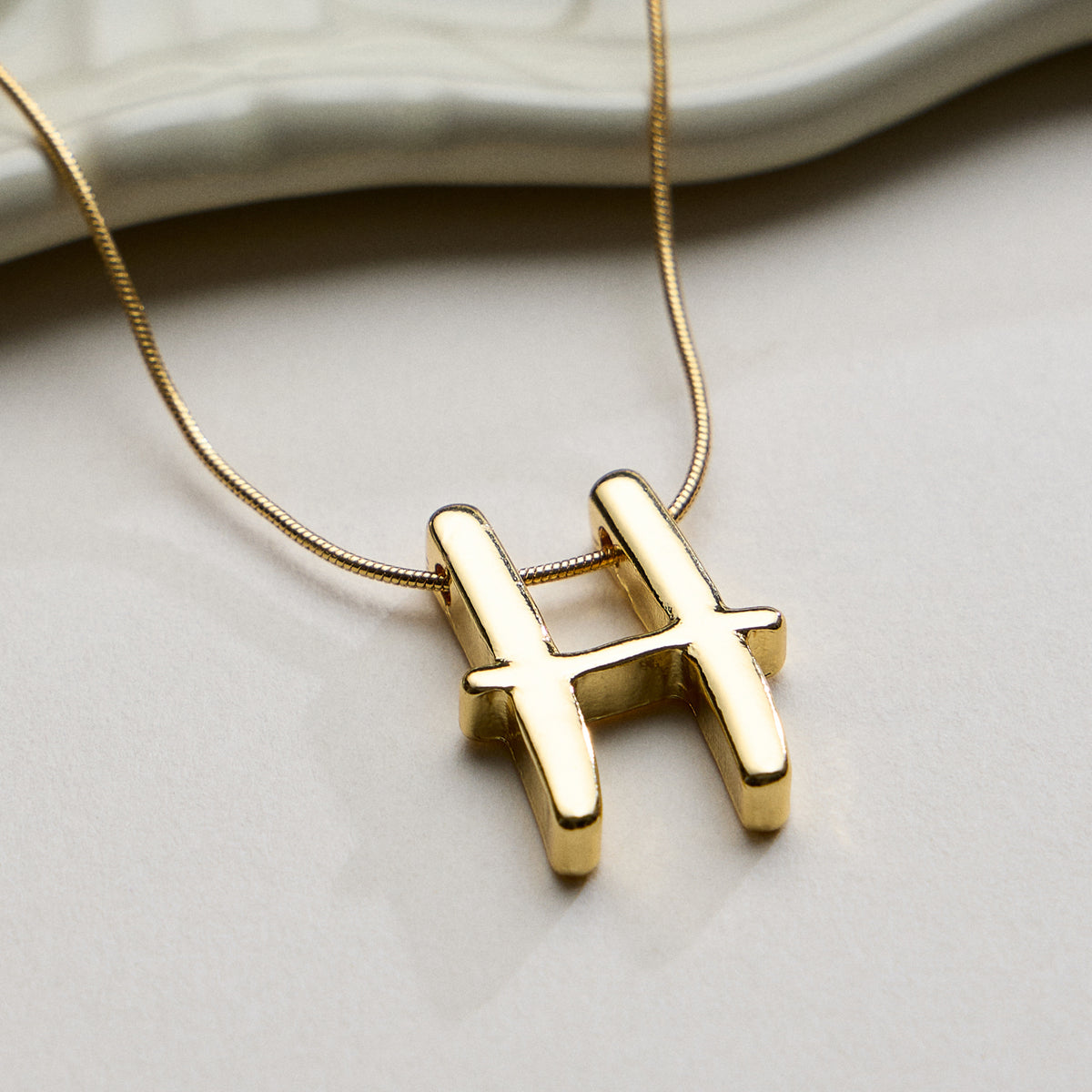 Personalized Initial Letter Pendant Gold Dipped Necklace – Gold & Silver Alphabet Charm Jewelry