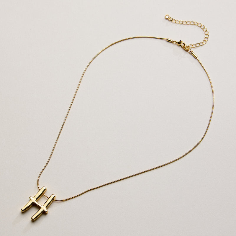 Personalized Initial Letter Pendant Gold Dipped Necklace – Gold & Silver Alphabet Charm Jewelry