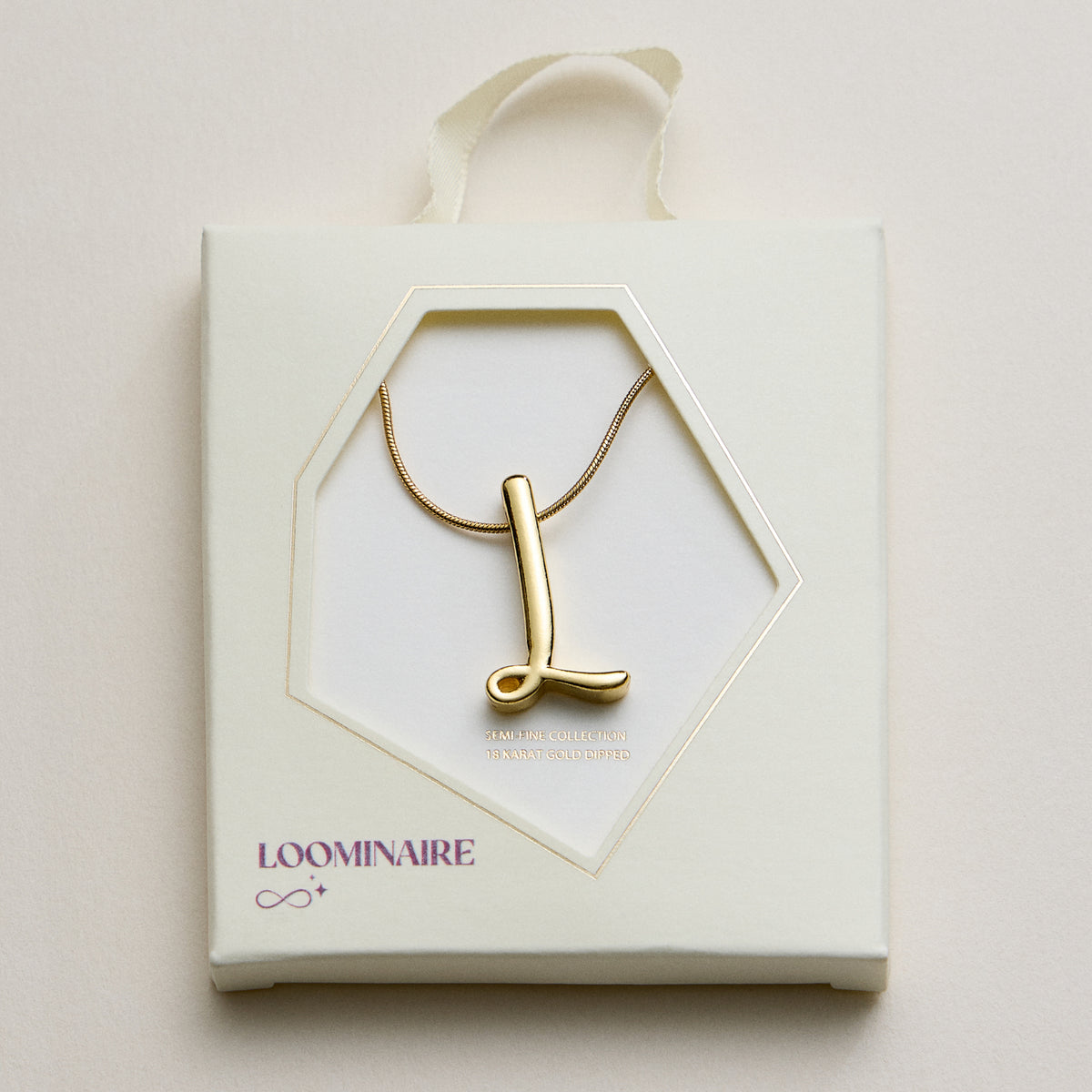 Personalized Initial Letter Pendant Gold Dipped Necklace – Gold & Silver Alphabet Charm Jewelry