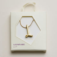 Personalized Initial Letter Pendant Gold Dipped Necklace – Gold & Silver Alphabet Charm Jewelry