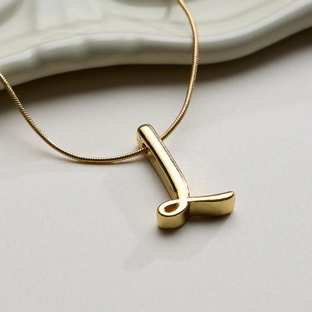 Personalized Initial Letter Pendant Gold Dipped Necklace – Gold & Silver Alphabet Charm Jewelry