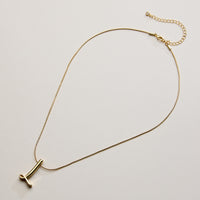 Personalized Initial Letter Pendant Gold Dipped Necklace – Gold & Silver Alphabet Charm Jewelry