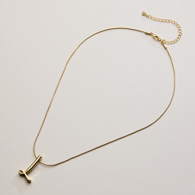 Personalized Initial Letter Pendant Gold Dipped Necklace – Gold & Silver Alphabet Charm Jewelry