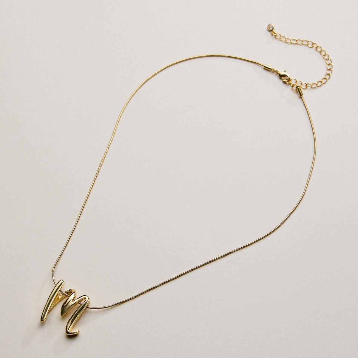 Personalized Initial Letter Pendant Gold Dipped Necklace – Gold & Silver Alphabet Charm Jewelry
