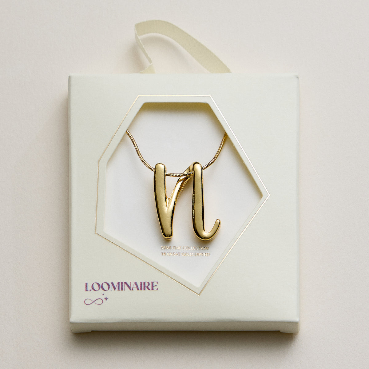 Personalized Initial Letter Pendant Gold Dipped Necklace – Gold & Silver Alphabet Charm Jewelry