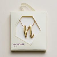 Personalized Initial Letter Pendant Gold Dipped Necklace – Gold & Silver Alphabet Charm Jewelry