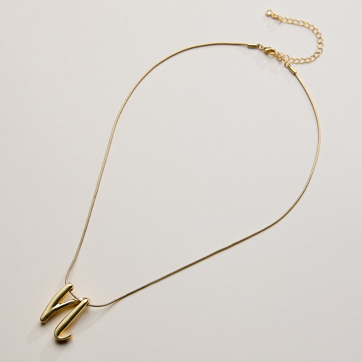 Personalized Initial Letter Pendant Gold Dipped Necklace – Gold & Silver Alphabet Charm Jewelry