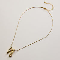 Personalized Initial Letter Pendant Gold Dipped Necklace – Gold & Silver Alphabet Charm Jewelry