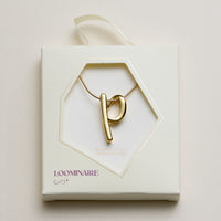 Personalized Initial Letter Pendant Gold Dipped Necklace – Gold & Silver Alphabet Charm Jewelry