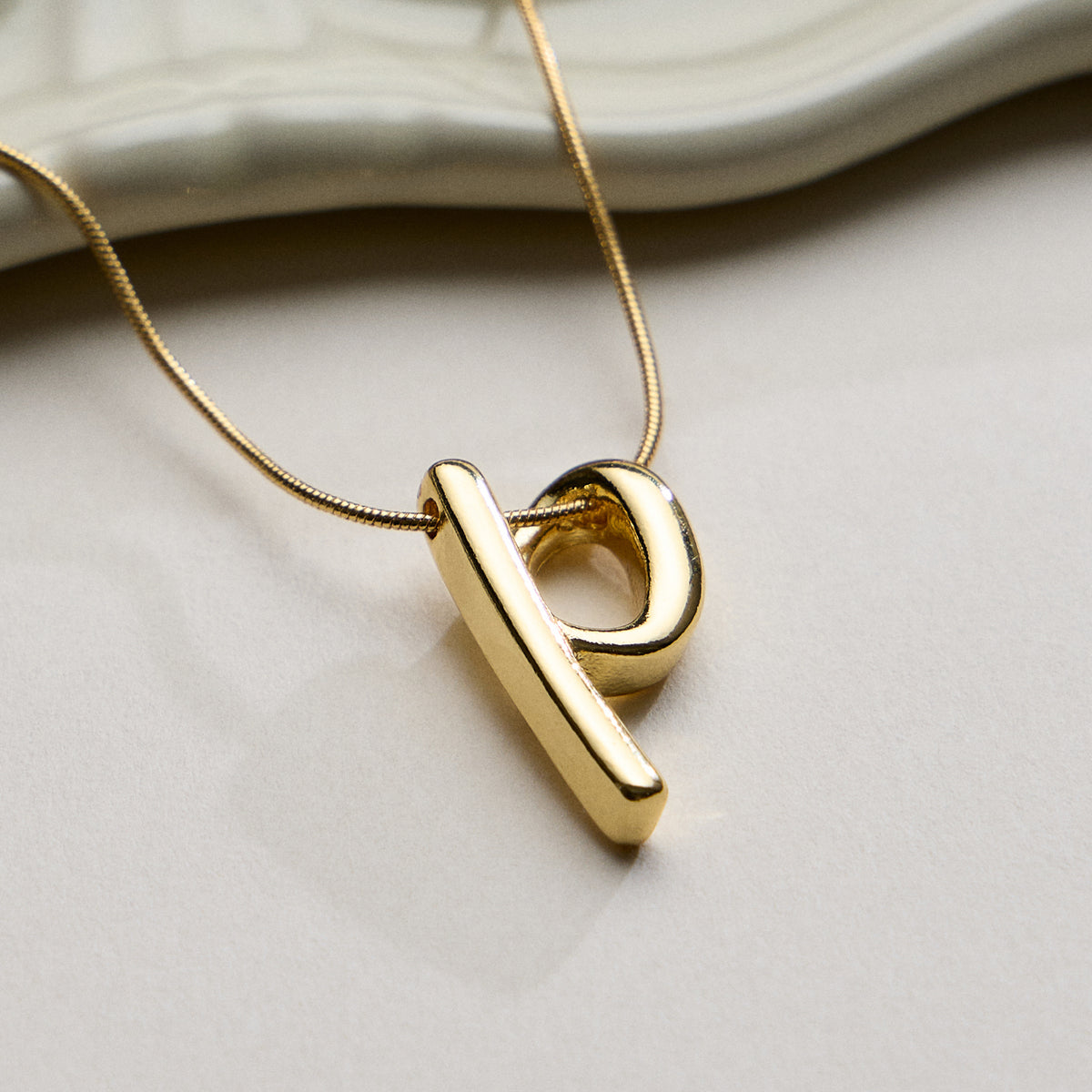 Personalized Initial Letter Pendant Gold Dipped Necklace – Gold & Silver Alphabet Charm Jewelry