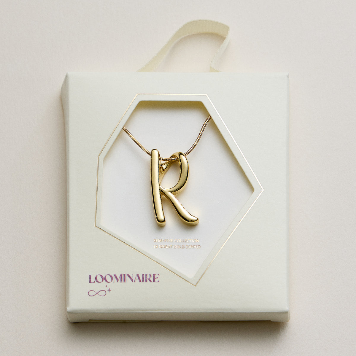 Personalized Initial Letter Pendant Gold Dipped Necklace – Gold & Silver Alphabet Charm Jewelry